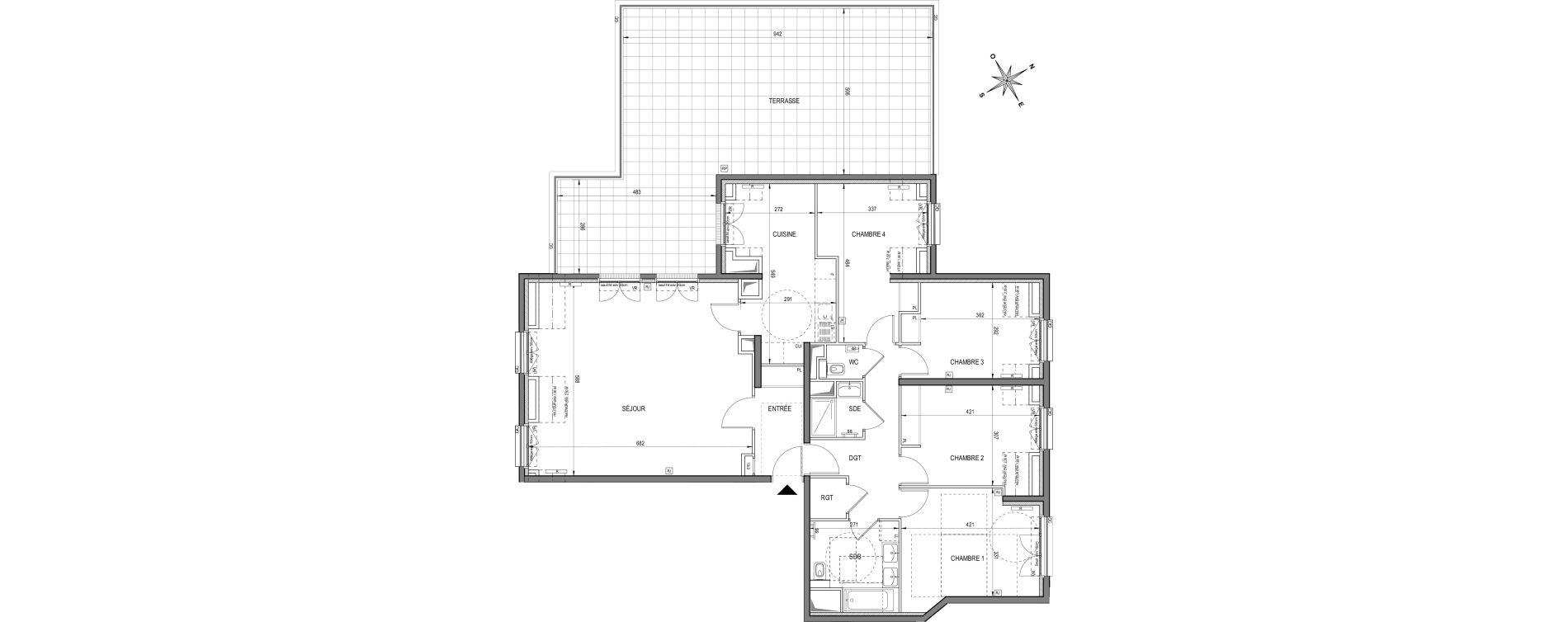 Appartement T5 de 122,50 m2 &agrave; Clamart Bois de clamart