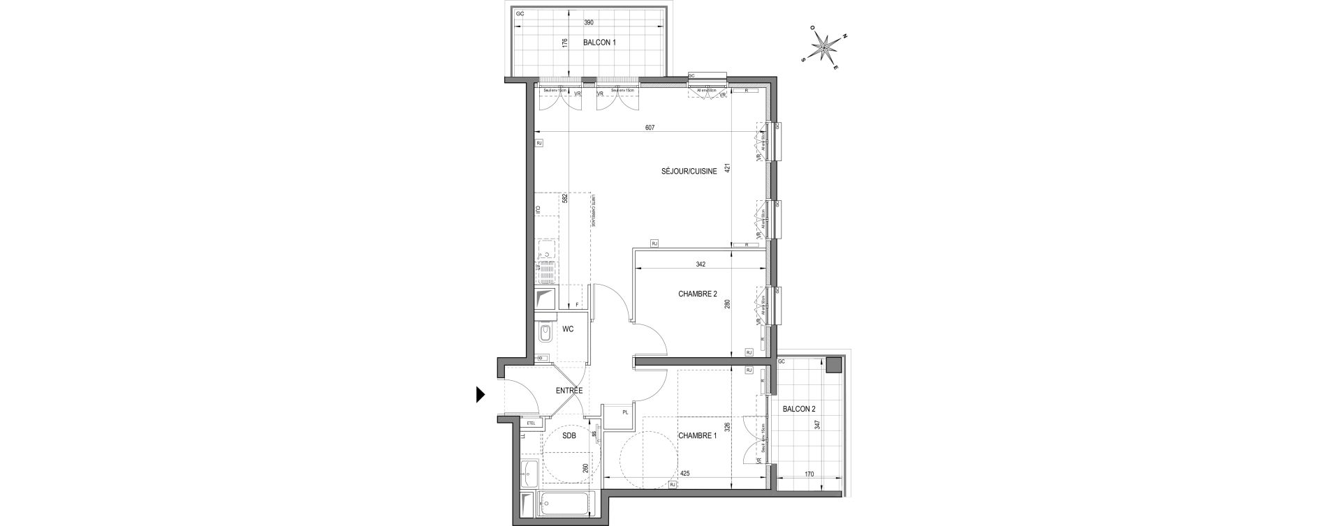 Appartement T3 de 64,20 m2 &agrave; Clamart Bois de clamart