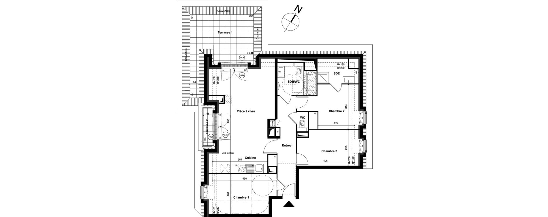 Appartement T4 de 82,30 m2 &agrave; Clamart Grand canal