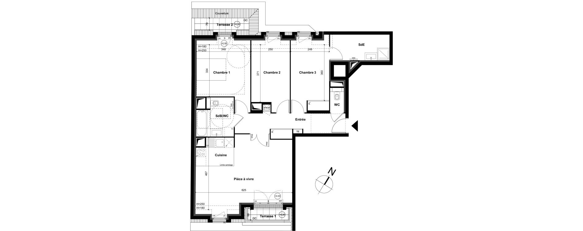 Appartement T4 de 85,70 m2 &agrave; Clamart Grand canal