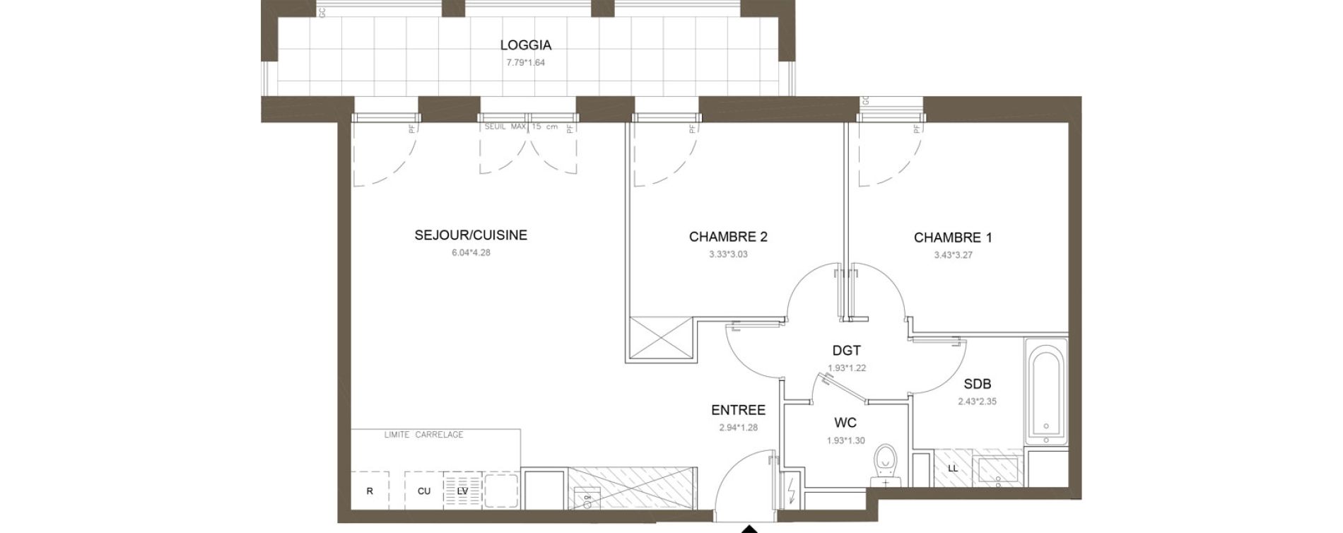 Appartement T3 de 63,14 m2 &agrave; Clamart Gare