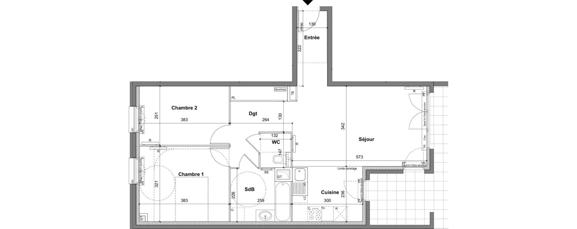 Appartement T3 de 66,30 m2 &agrave; Clamart Grand canal