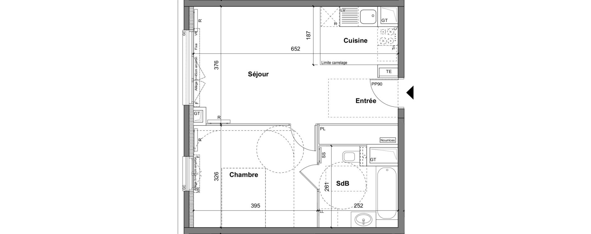 Appartement T2 de 43,80 m2 &agrave; Clamart Grand canal