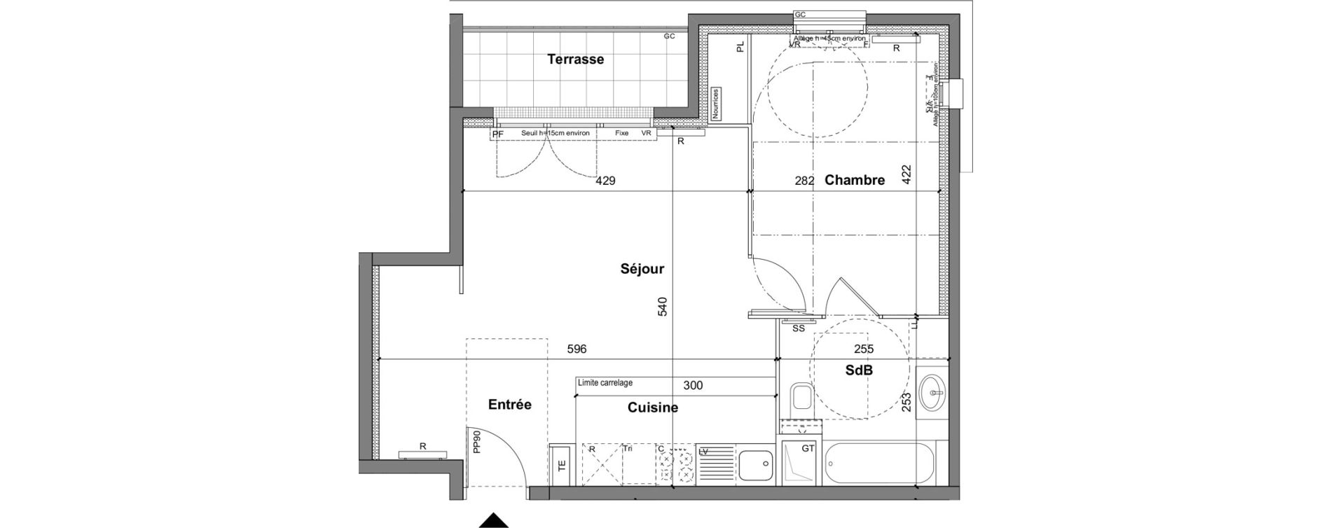 Appartement T2 de 46,15 m2 &agrave; Clamart Grand canal