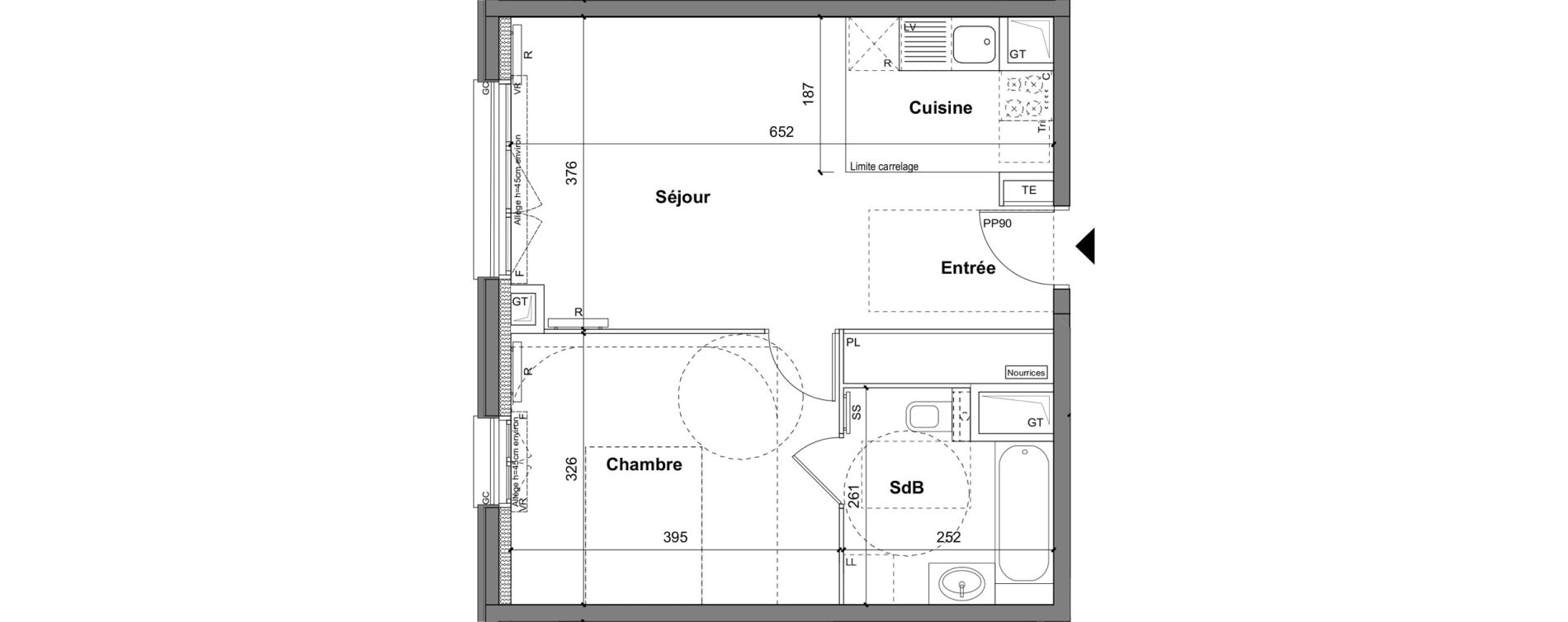 Appartement T2 de 43,80 m2 &agrave; Clamart Grand canal