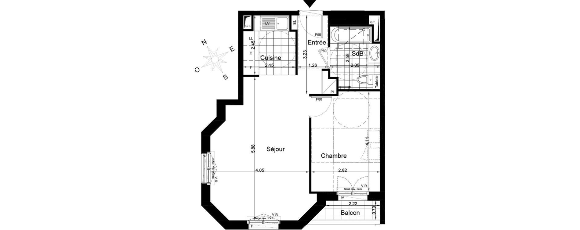 Appartement T2 de 46,55 m2 &agrave; Clamart Clamart gare