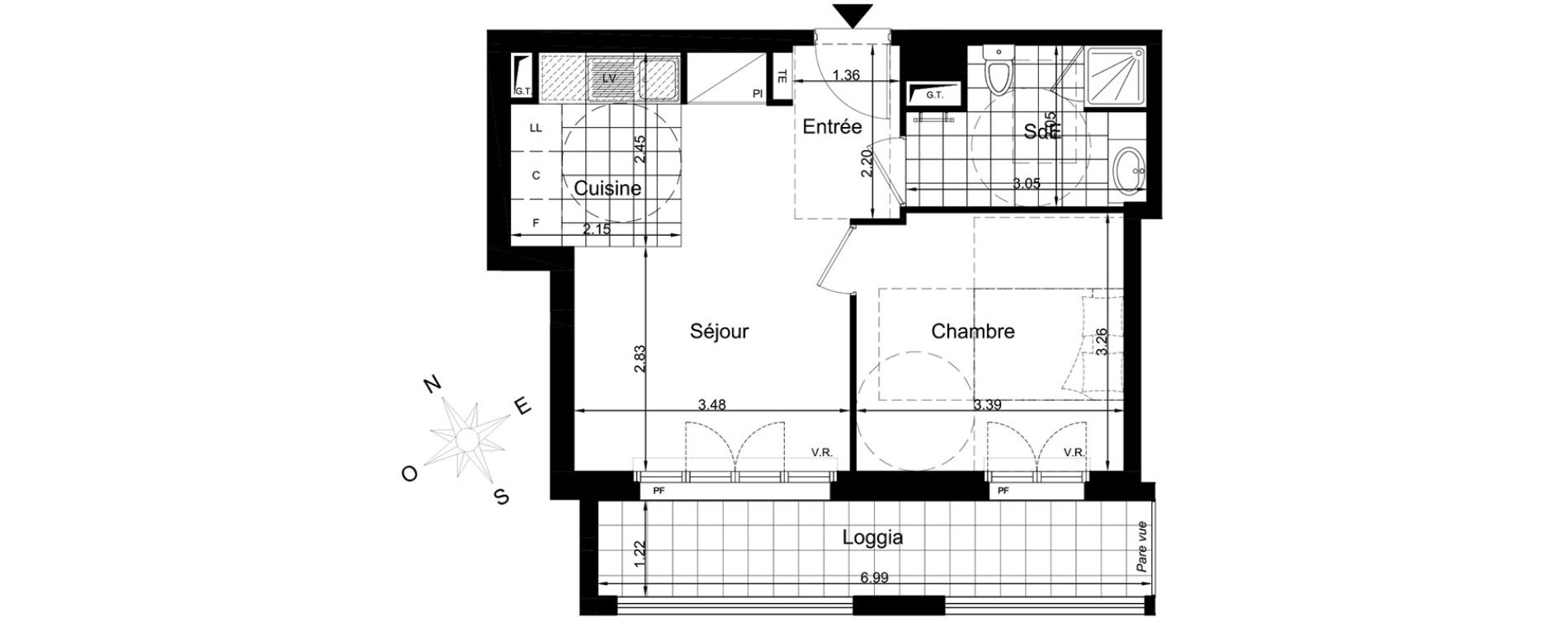 Appartement T2 de 37,84 m2 &agrave; Clamart Clamart gare