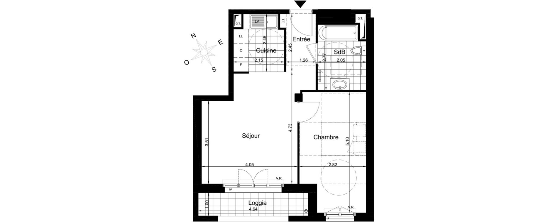 Appartement T2 de 44,85 m2 &agrave; Clamart Clamart gare
