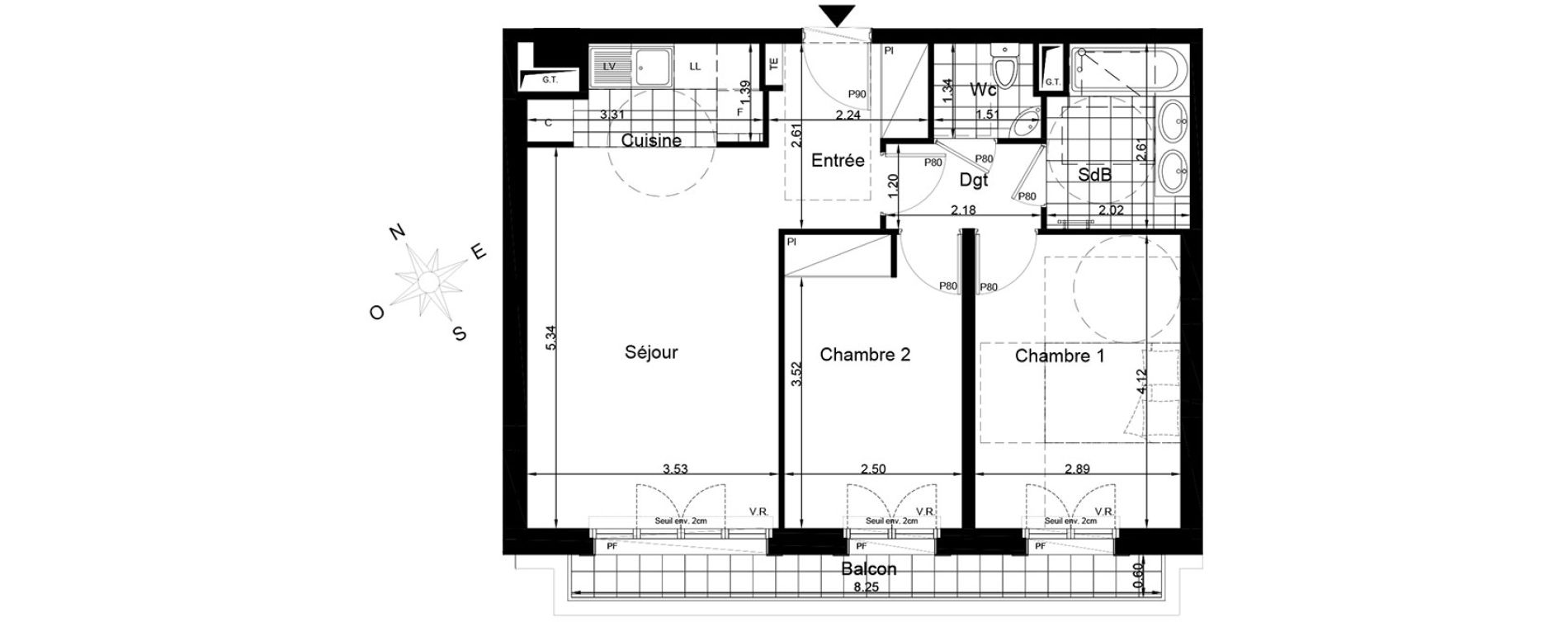 Appartement T3 de 59,34 m2 &agrave; Clamart Clamart gare
