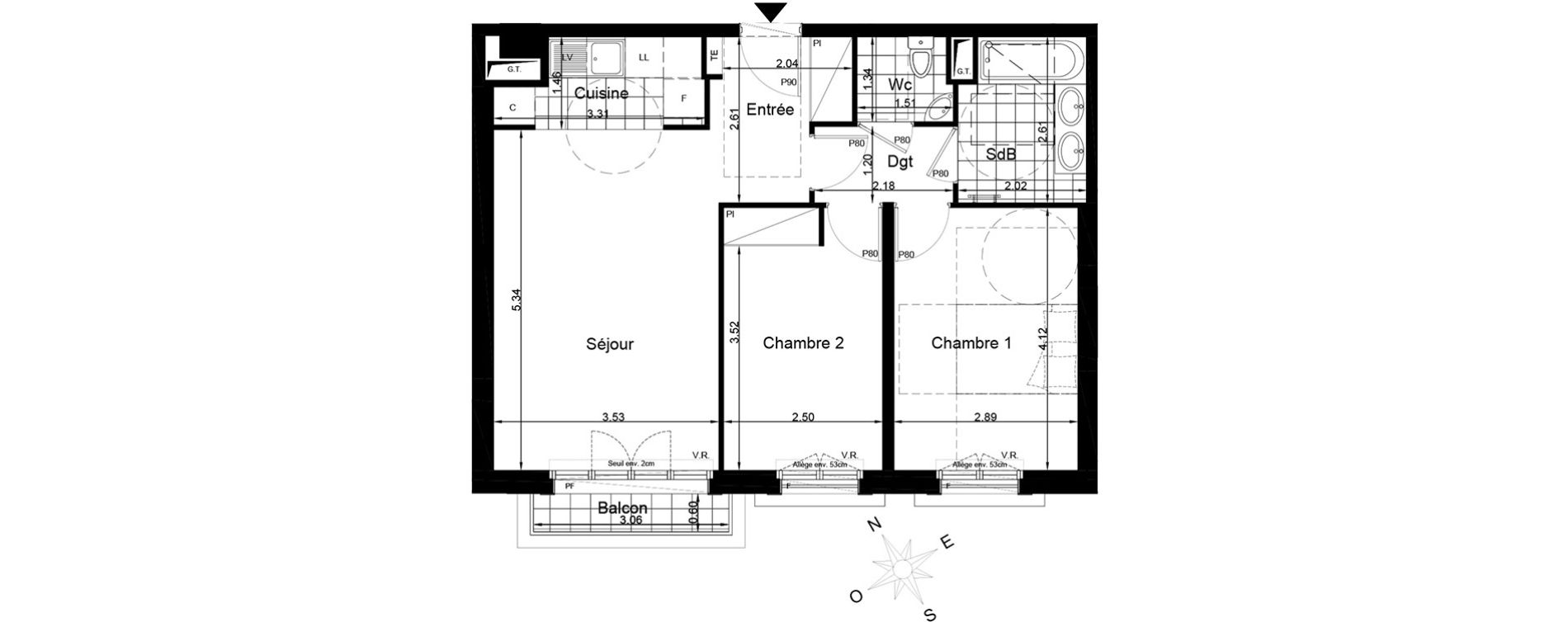 Appartement T3 de 59,34 m2 &agrave; Clamart Clamart gare