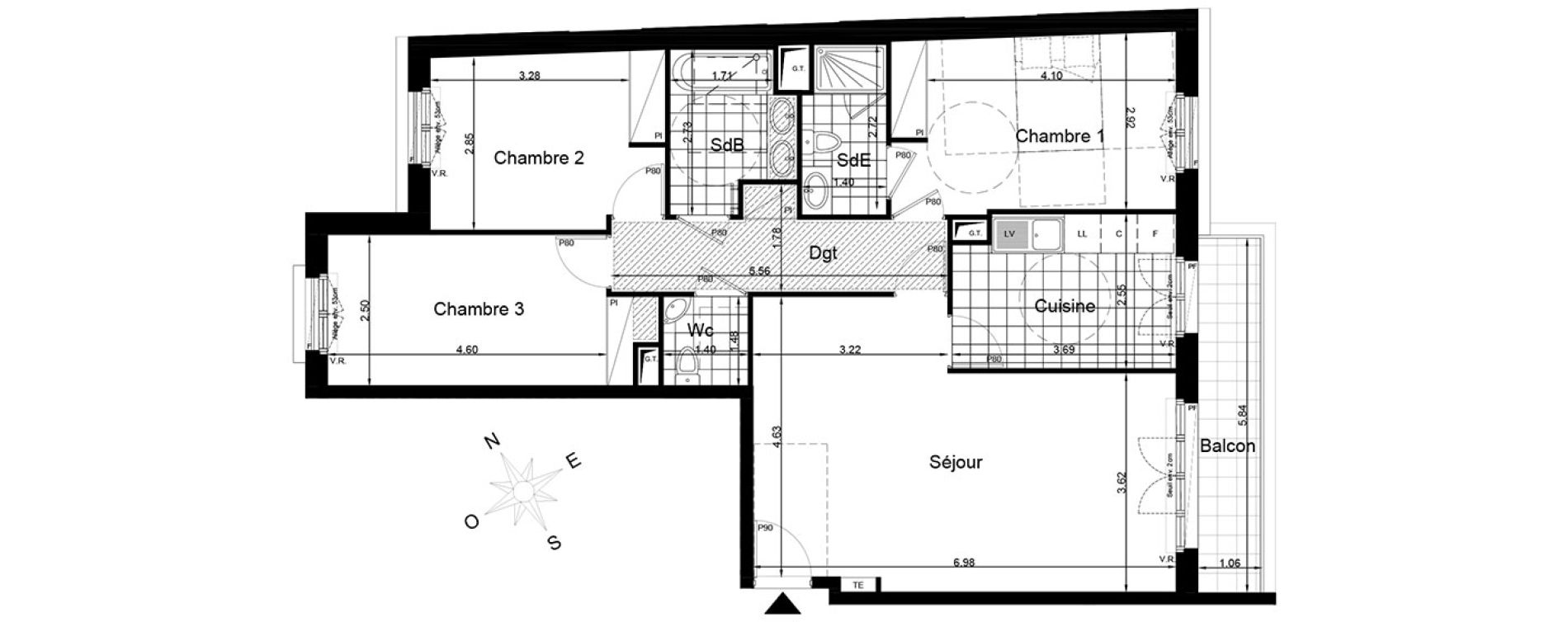 Appartement T4 de 92,78 m2 &agrave; Clamart Clamart gare