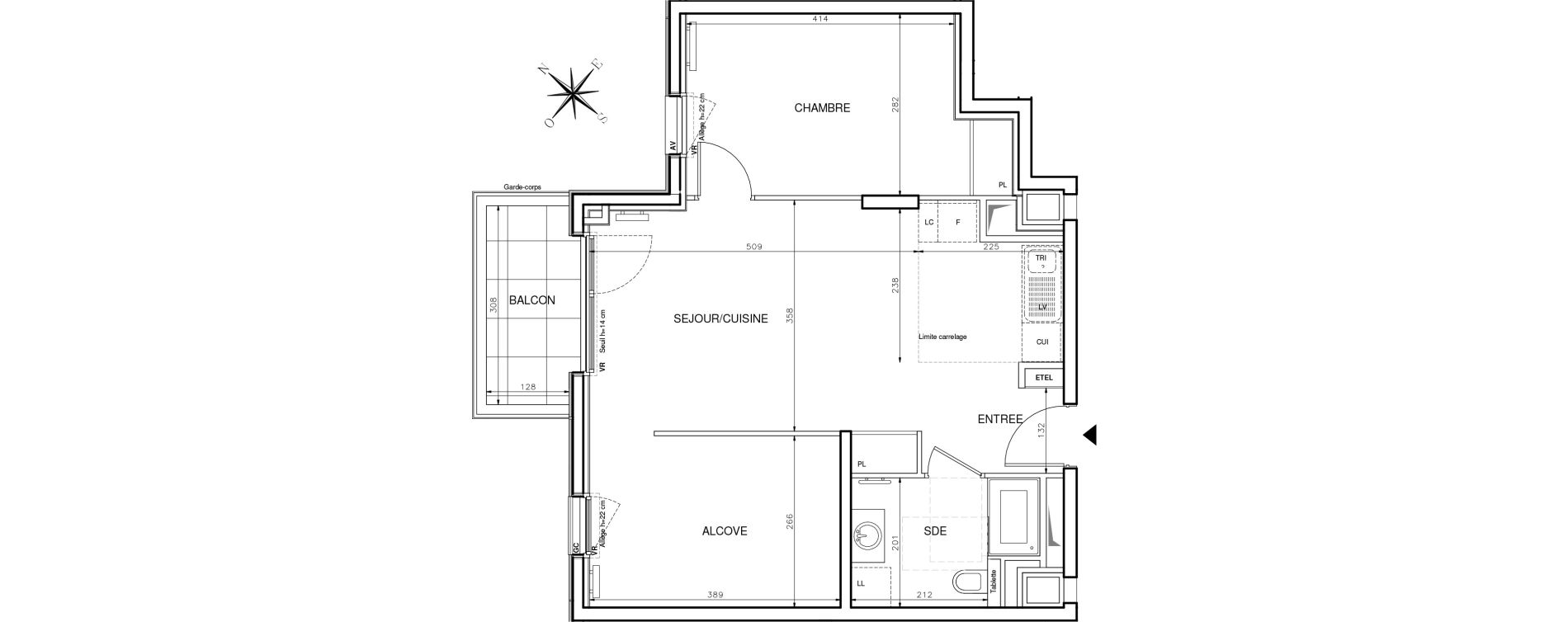 Appartement T2 de 55,37 m2 &agrave; Clichy Victor hugo