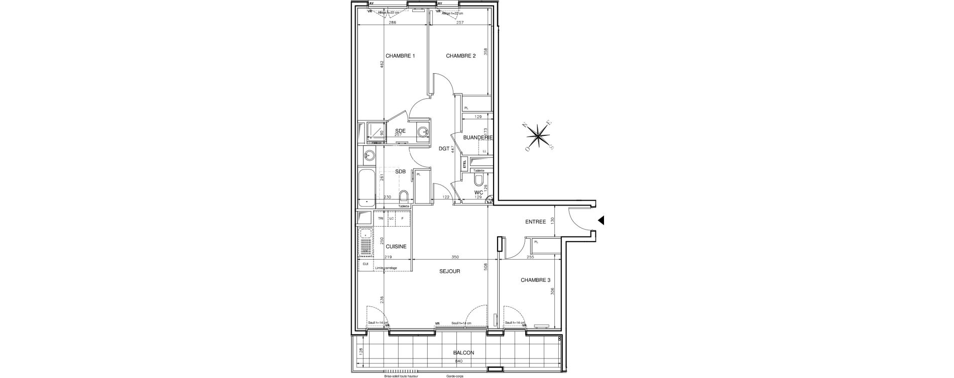 Appartement T4 de 84,63 m2 &agrave; Clichy Victor hugo