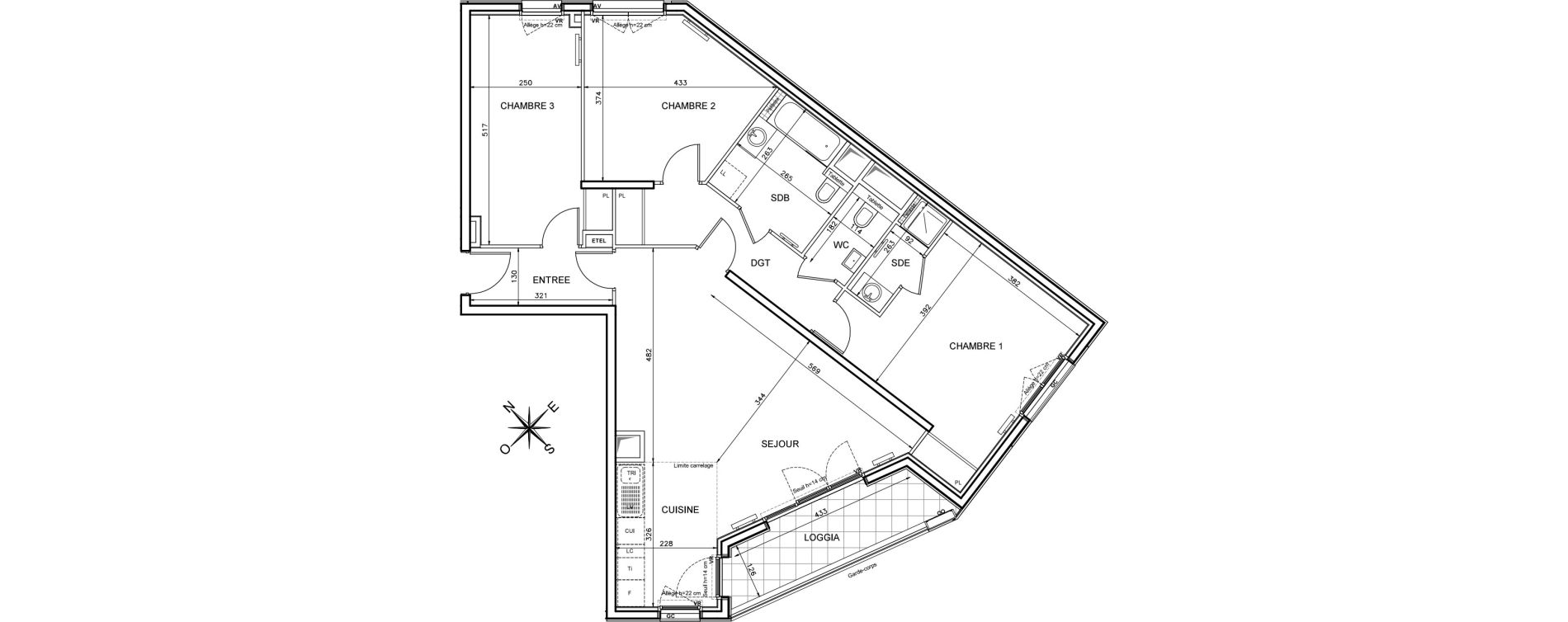 Appartement T4 de 98,29 m2 &agrave; Clichy Victor hugo