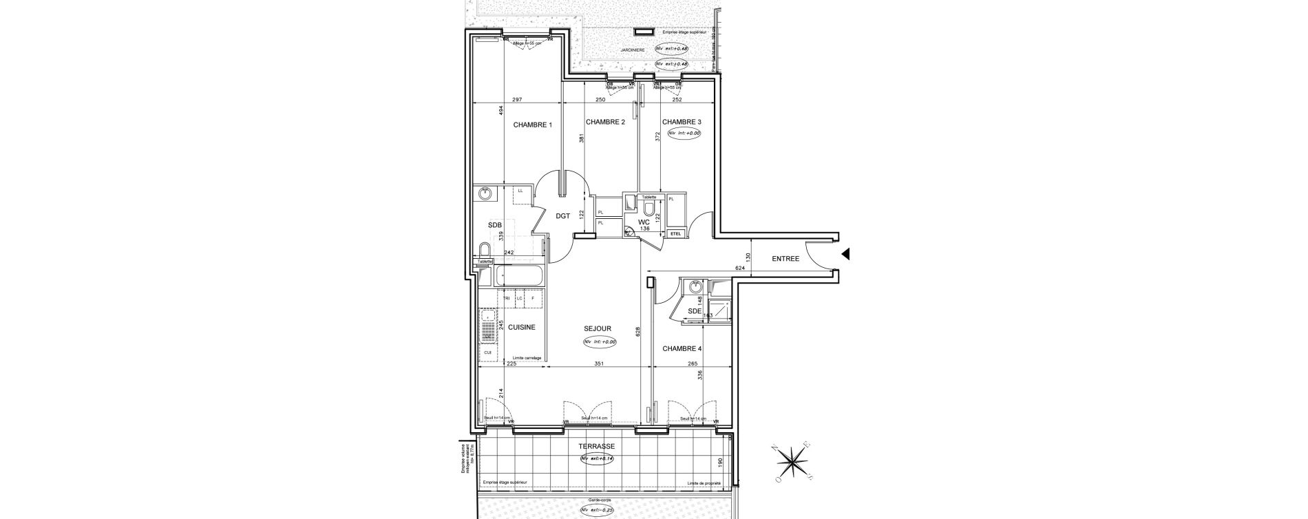 Appartement T5 de 100,82 m2 &agrave; Clichy Victor hugo