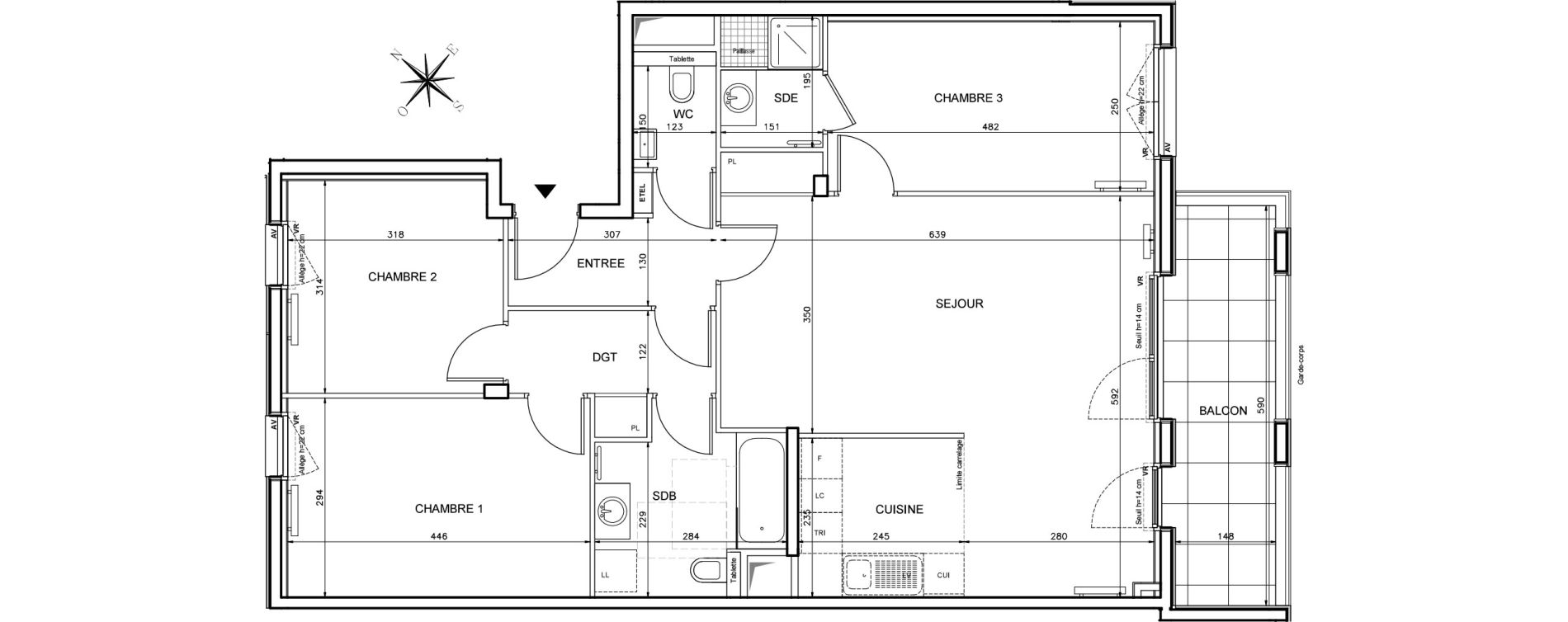 Appartement T4 de 91,07 m2 &agrave; Clichy Victor hugo