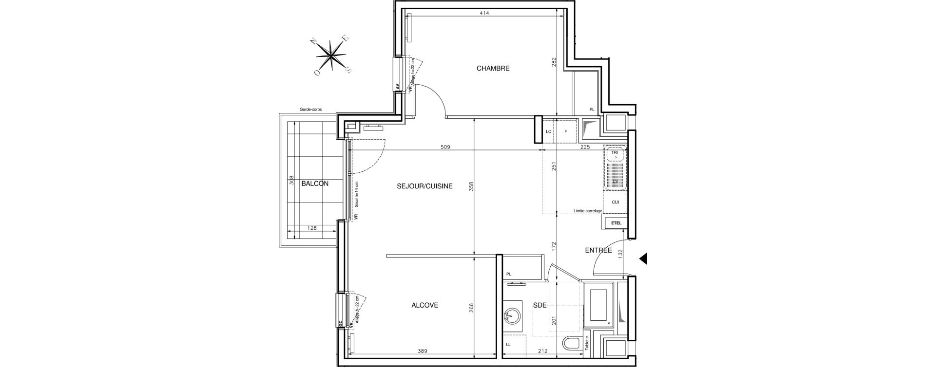 Appartement T2 de 55,35 m2 &agrave; Clichy Victor hugo