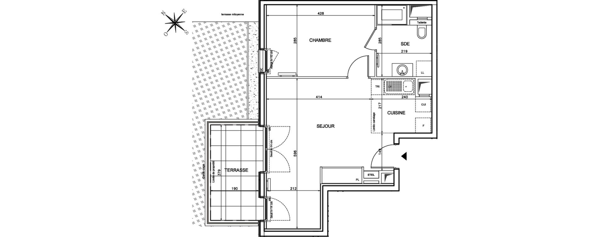 Appartement T2 de 44,70 m2 &agrave; Clichy Victor hugo