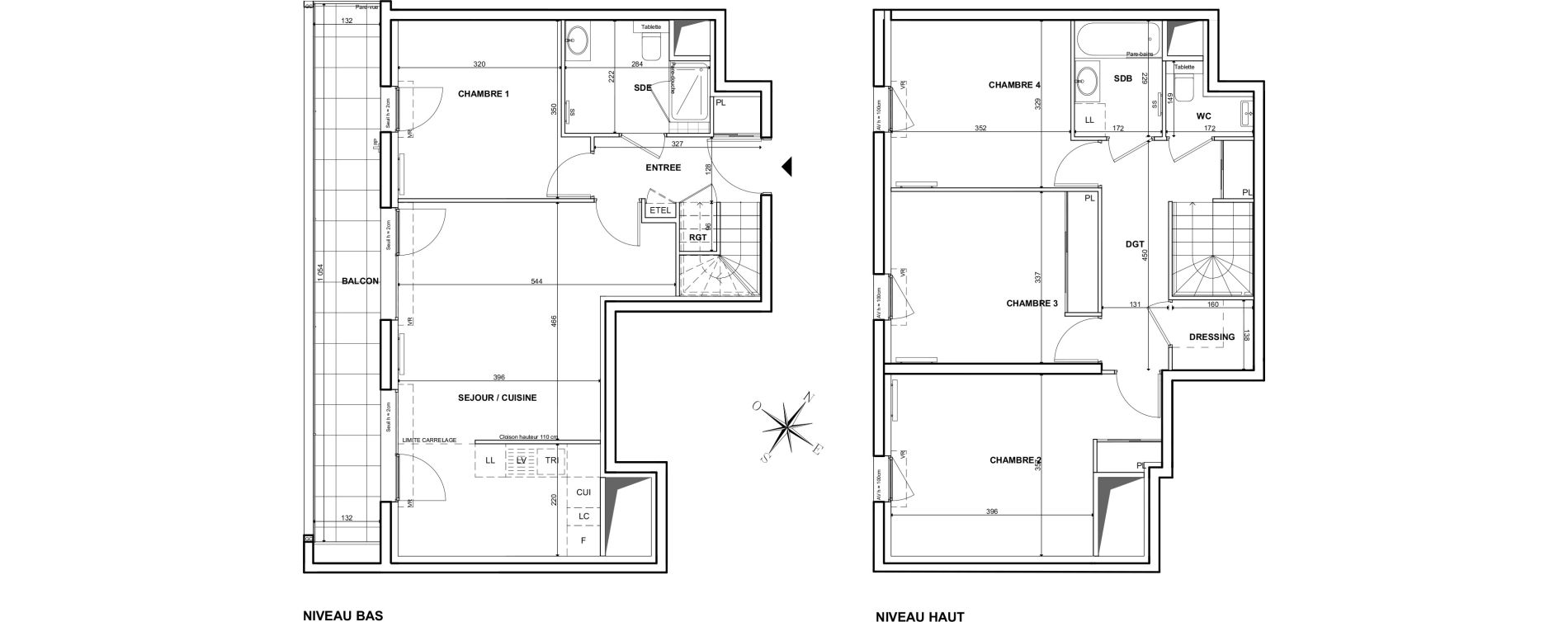 Duplex T5 de 111,10 m2 &agrave; Clichy Bac d'asni&egrave;res