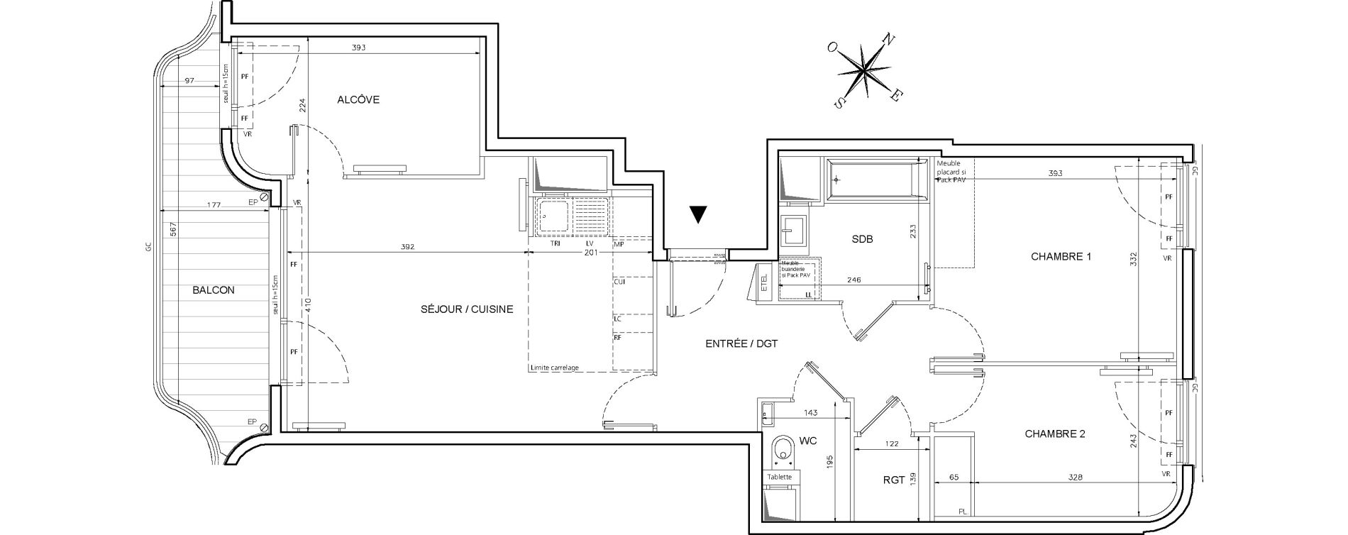 Appartement T3 de 73,81 m2 &agrave; Clichy Gabriel peri