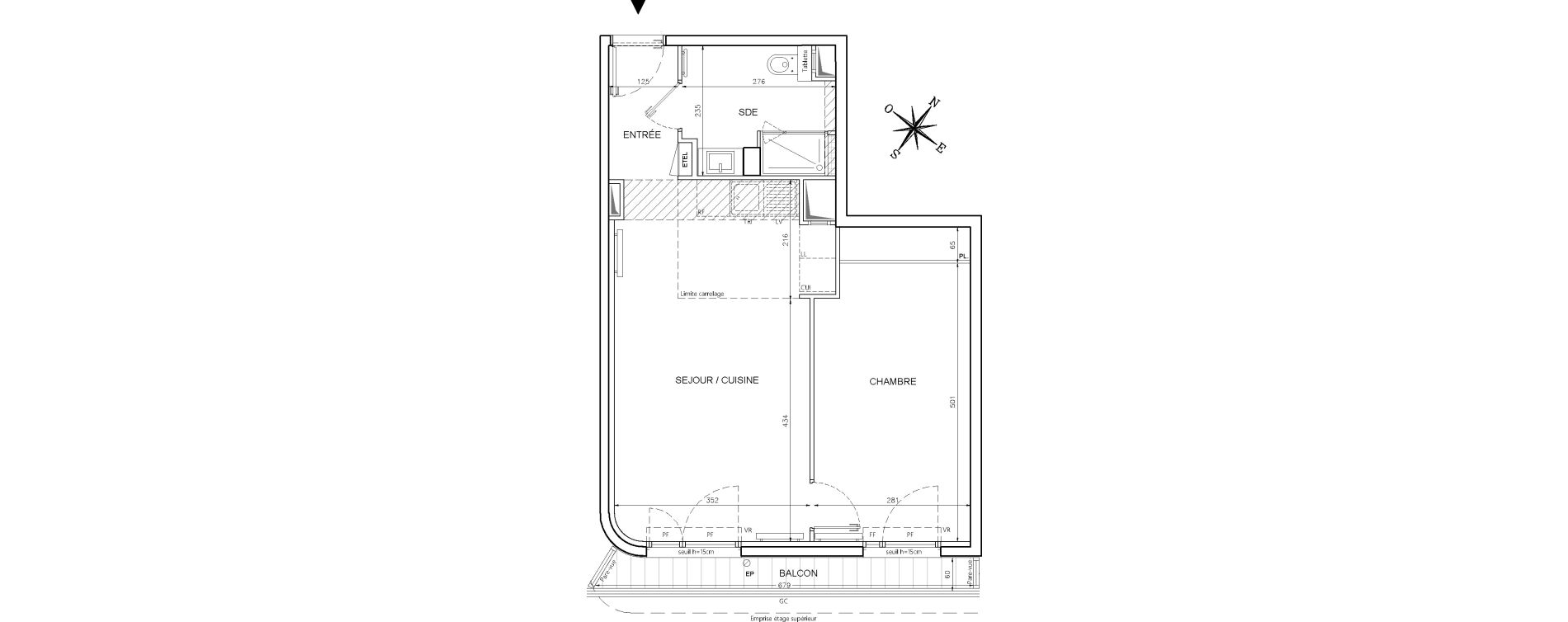 Appartement T2 de 47,30 m2 &agrave; Clichy Gabriel peri