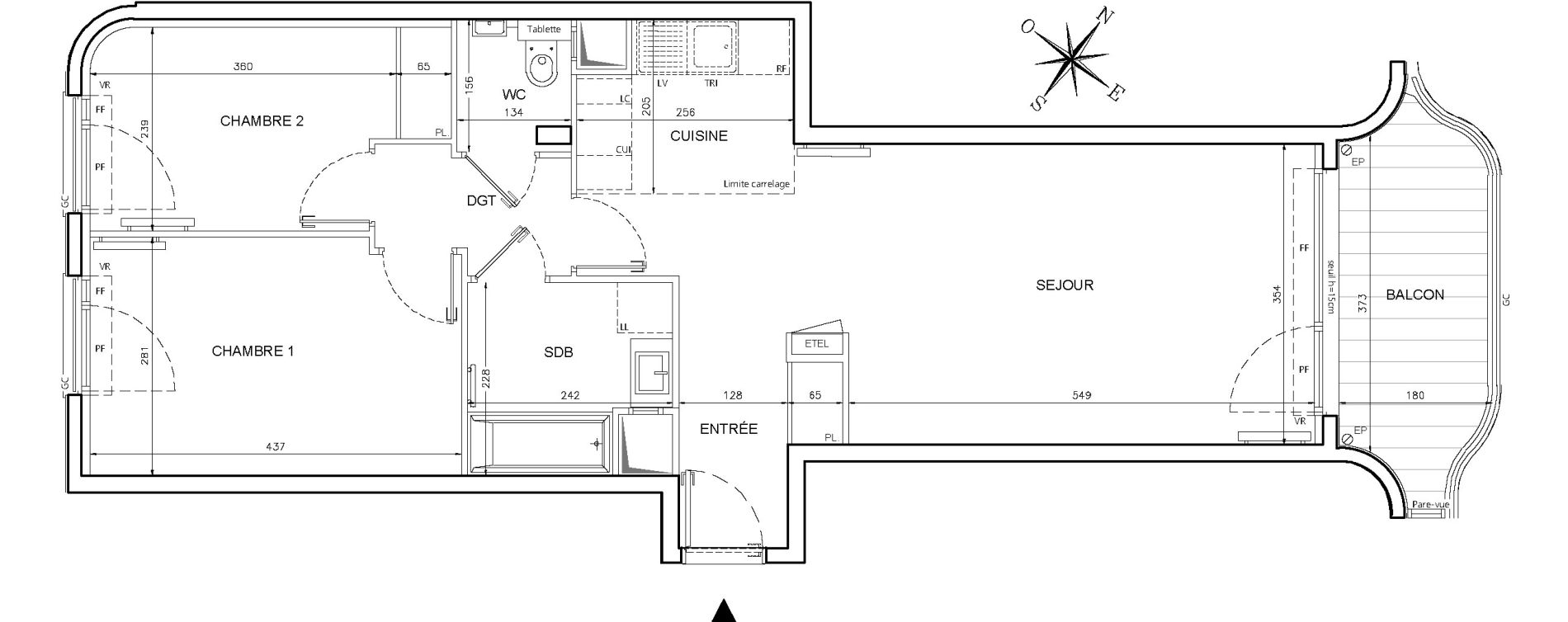 Appartement T3 de 63,99 m2 &agrave; Clichy Gabriel peri