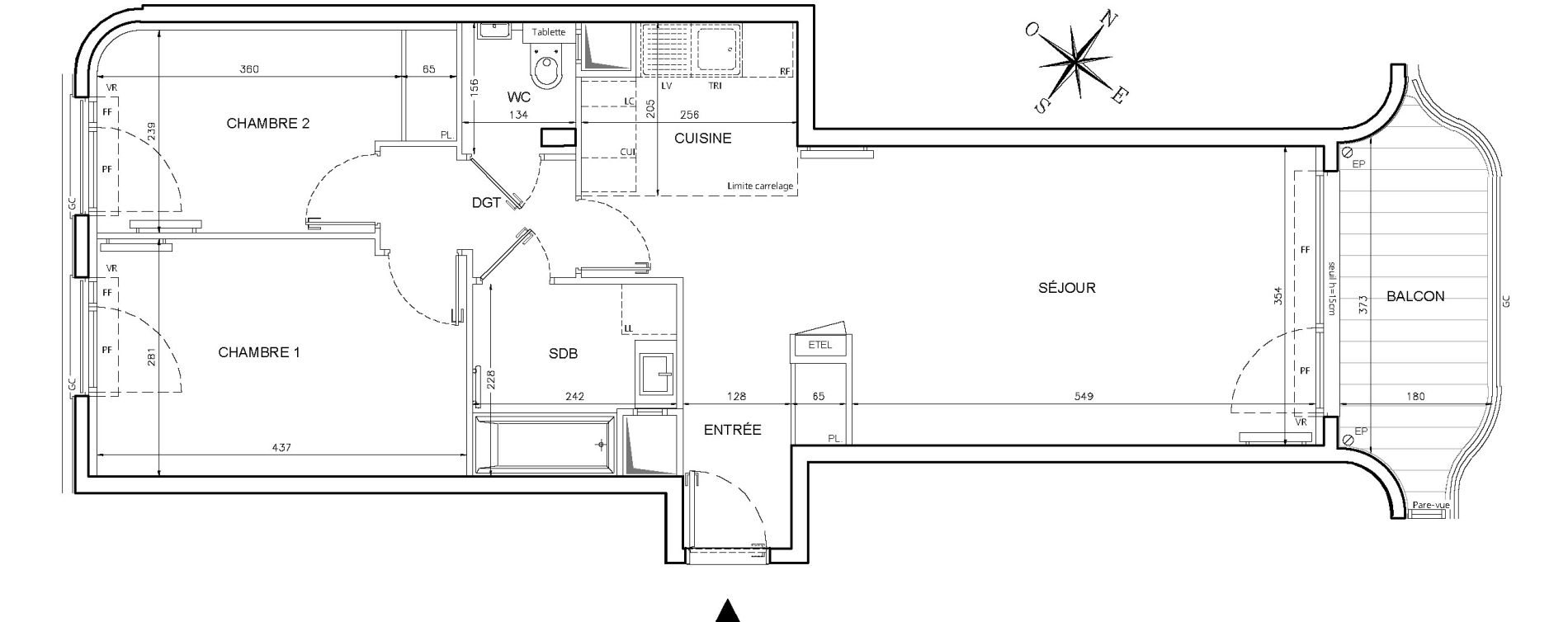 Appartement T3 de 63,99 m2 &agrave; Clichy Gabriel peri