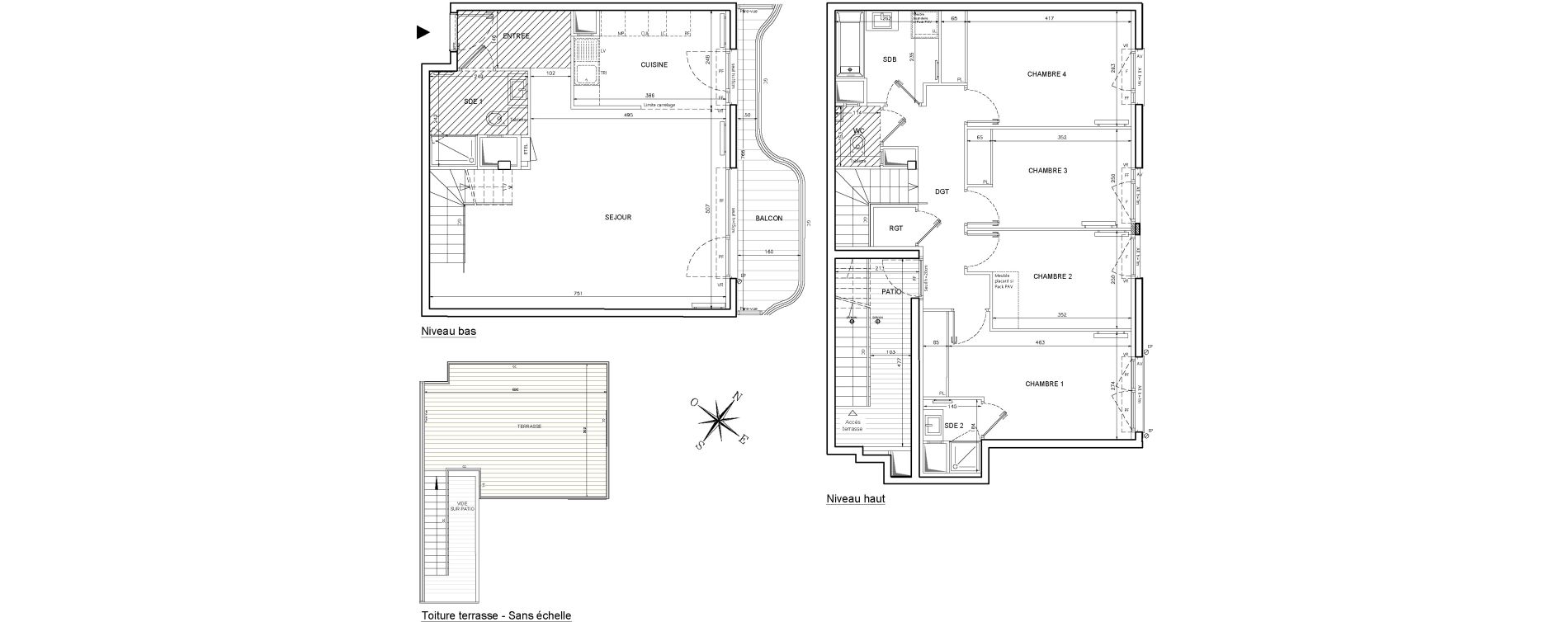 Triplex T5 de 116,48 m2 &agrave; Clichy Gabriel peri