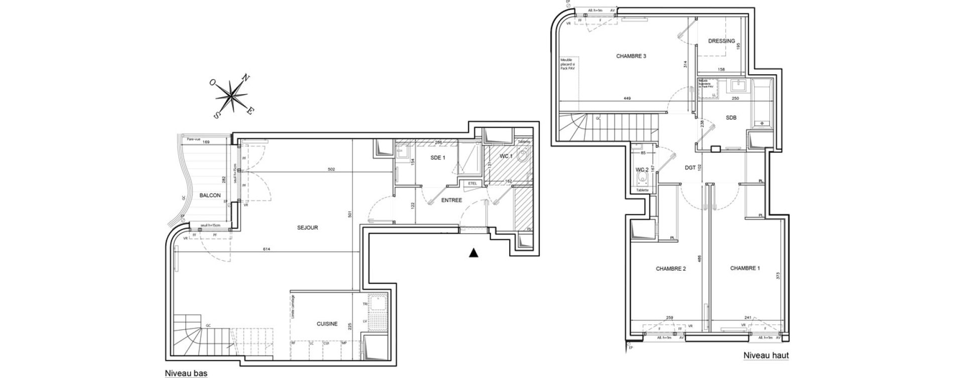 Duplex T4 de 102,28 m2 &agrave; Clichy Gabriel peri
