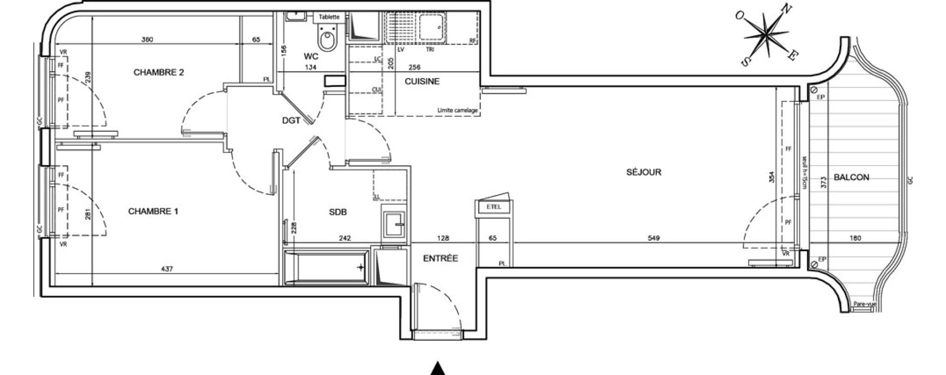 Appartement T3 de 63,99 m2 &agrave; Clichy Gabriel peri