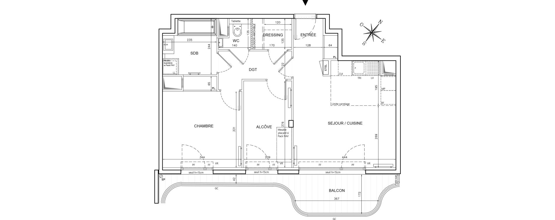Appartement T2 de 56,46 m2 &agrave; Clichy Gabriel peri