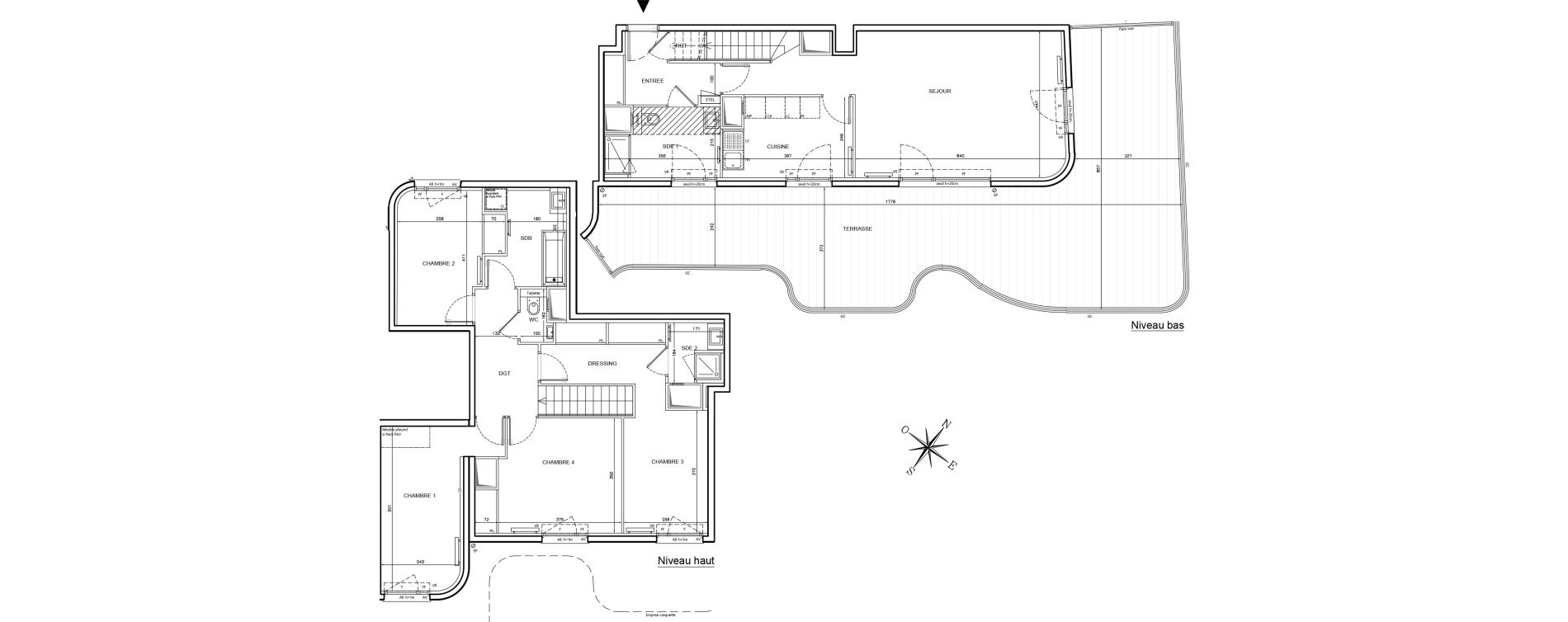 Duplex T5 de 128,33 m2 &agrave; Clichy Gabriel peri