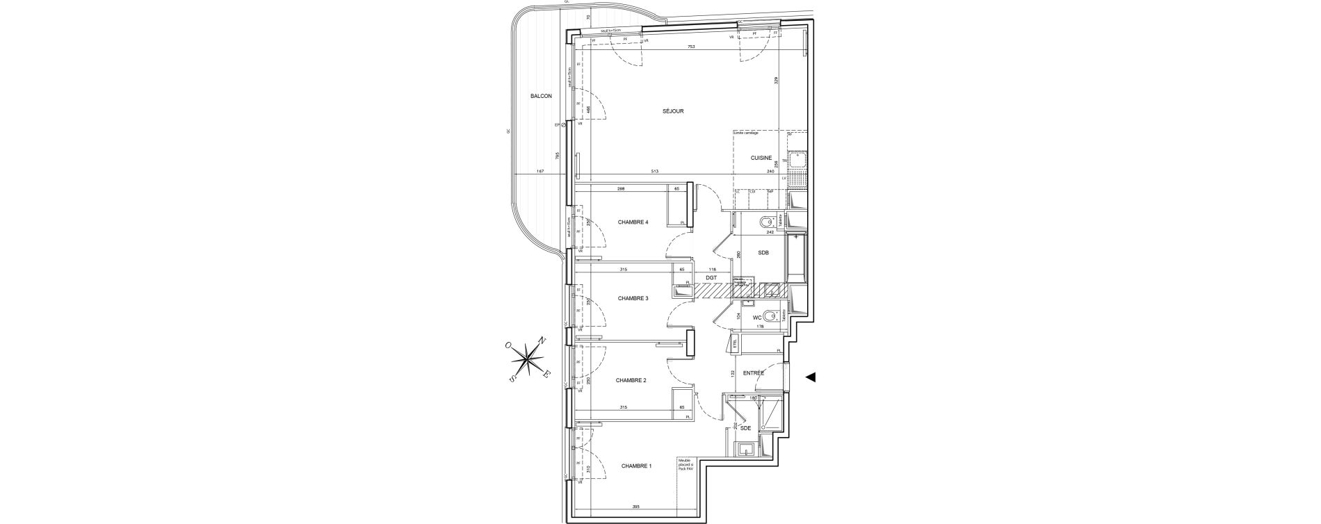 Appartement T5 de 101,95 m2 &agrave; Clichy Gabriel peri