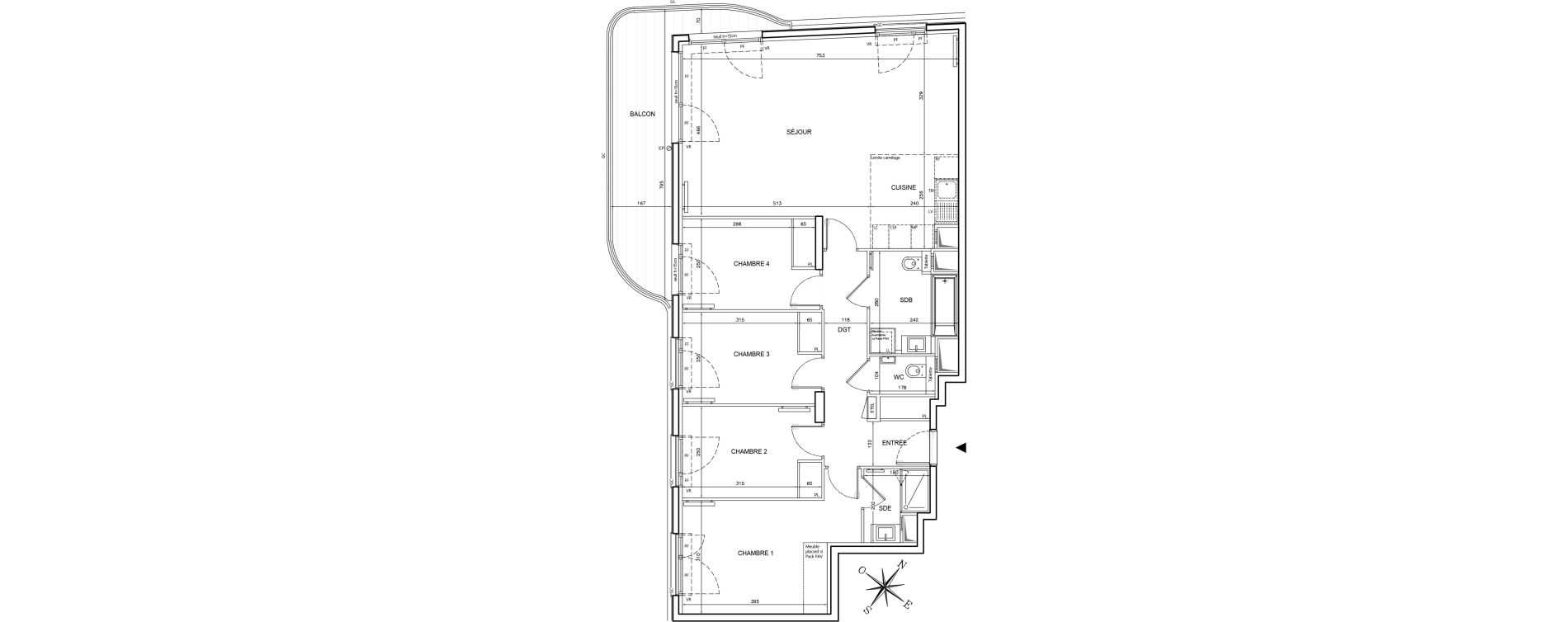 Appartement T5 de 102,19 m2 &agrave; Clichy Gabriel peri