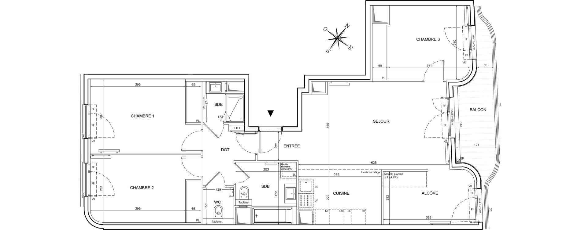 Appartement T4 de 93,64 m2 &agrave; Clichy Gabriel peri