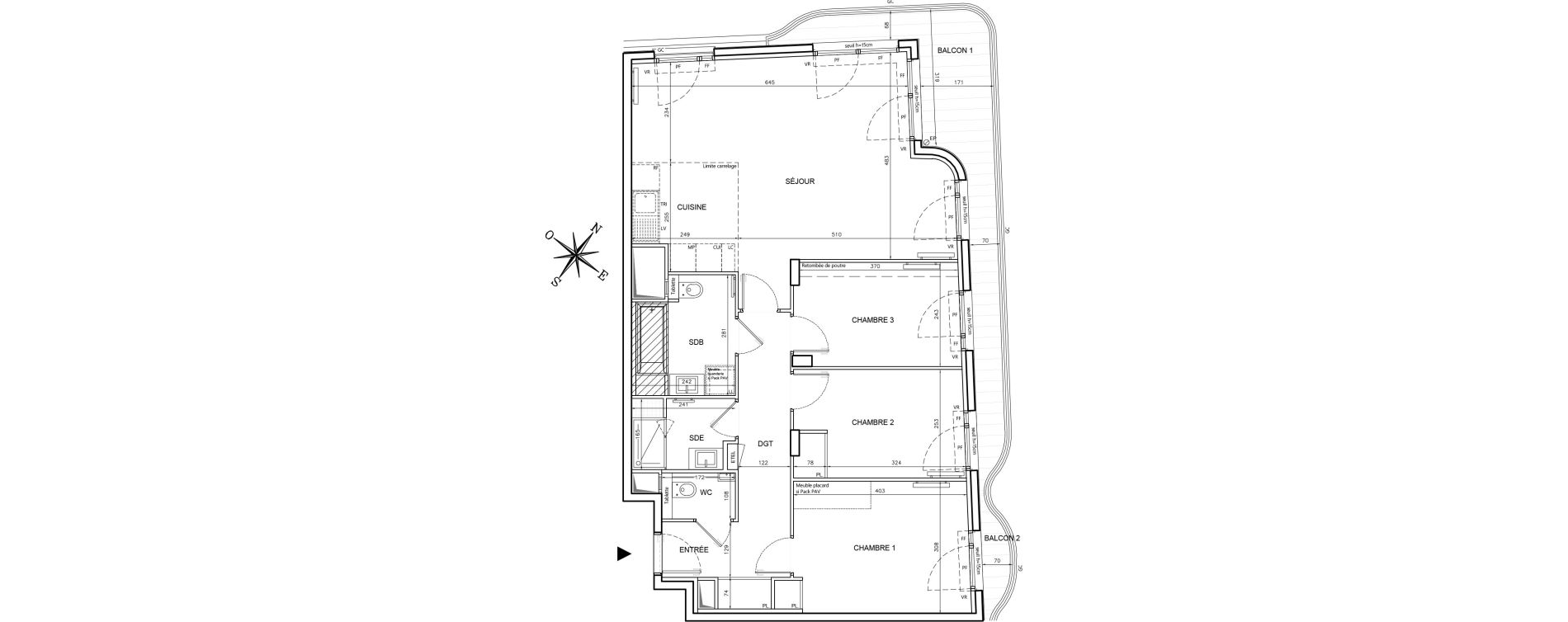 Appartement T4 de 89,20 m2 &agrave; Clichy Gabriel peri