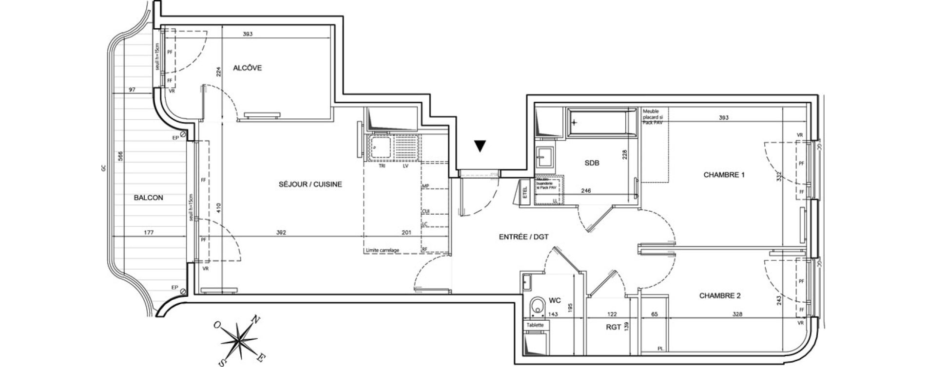 Appartement T3 de 73,77 m2 &agrave; Clichy Gabriel peri