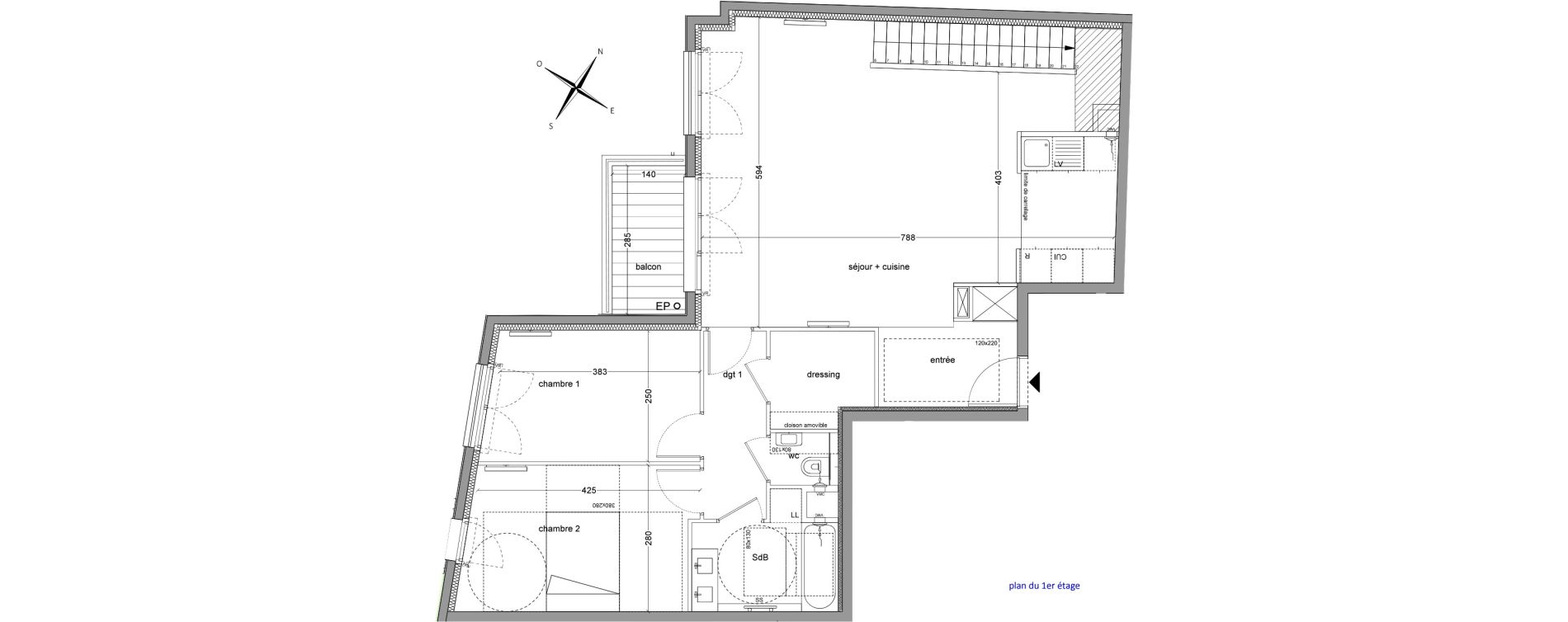 Appartement T4 de 99,89 m2 &agrave; Clichy Cit&eacute; nouvelle