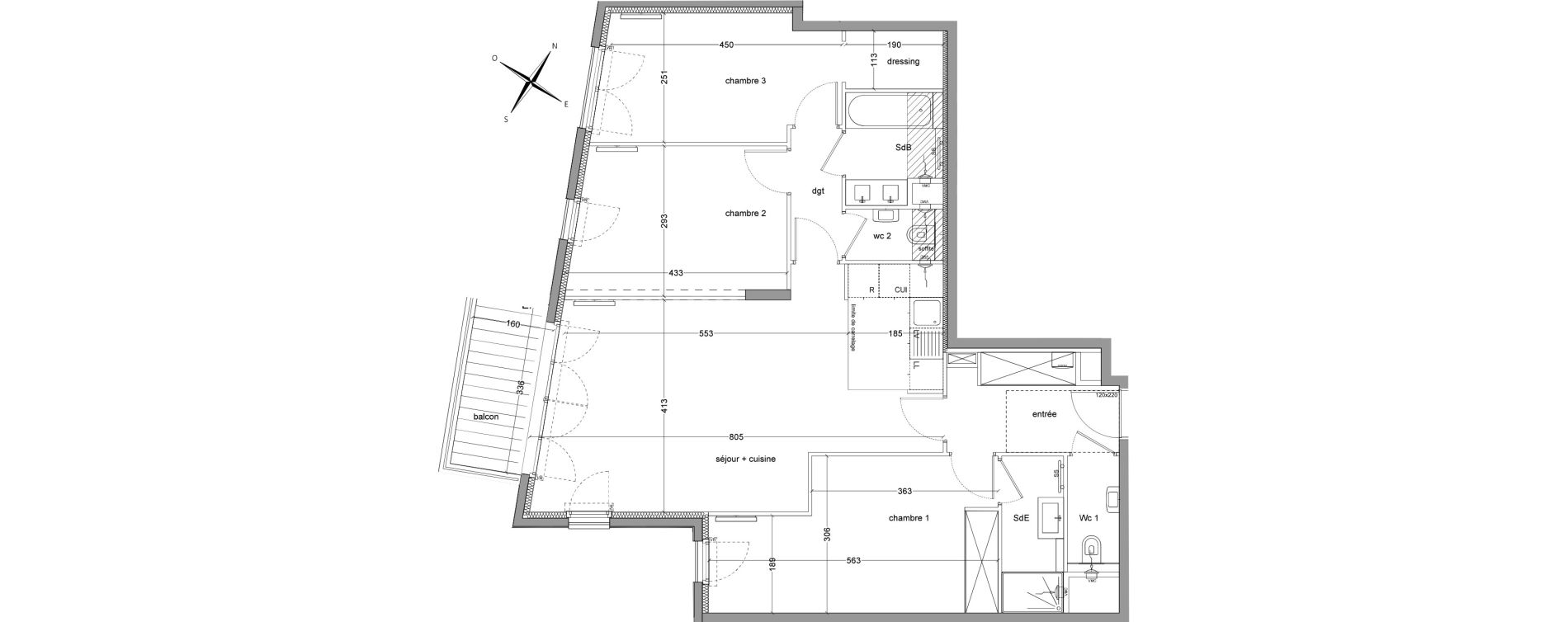 Appartement T4 de 90,85 m2 &agrave; Clichy Cit&eacute; nouvelle