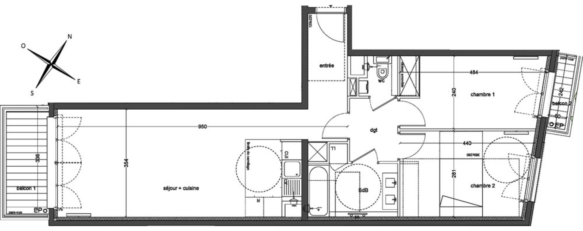 Appartement T3 de 67,20 m2 &agrave; Clichy Cit&eacute; nouvelle