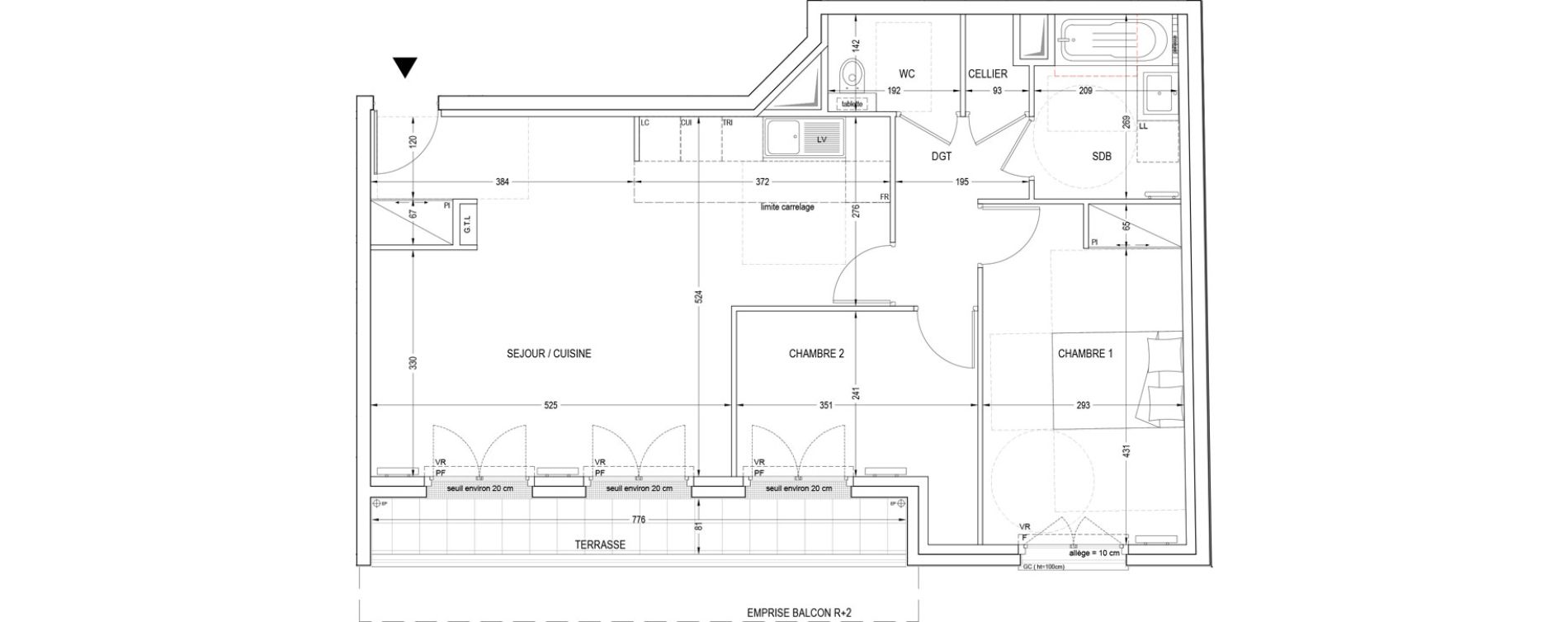 Appartement T3 de 70,70 m2 &agrave; Clichy Entr&eacute;e de ville