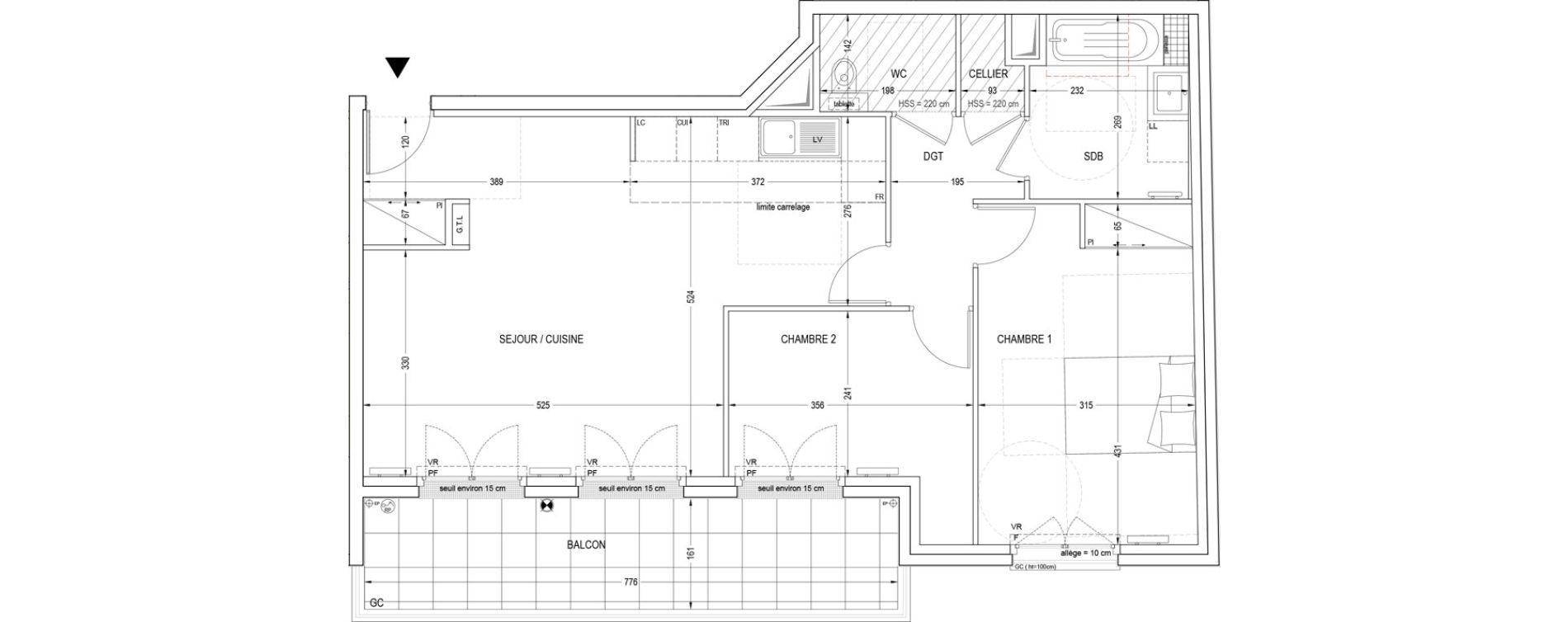 Appartement T3 de 72,85 m2 &agrave; Clichy Entr&eacute;e de ville