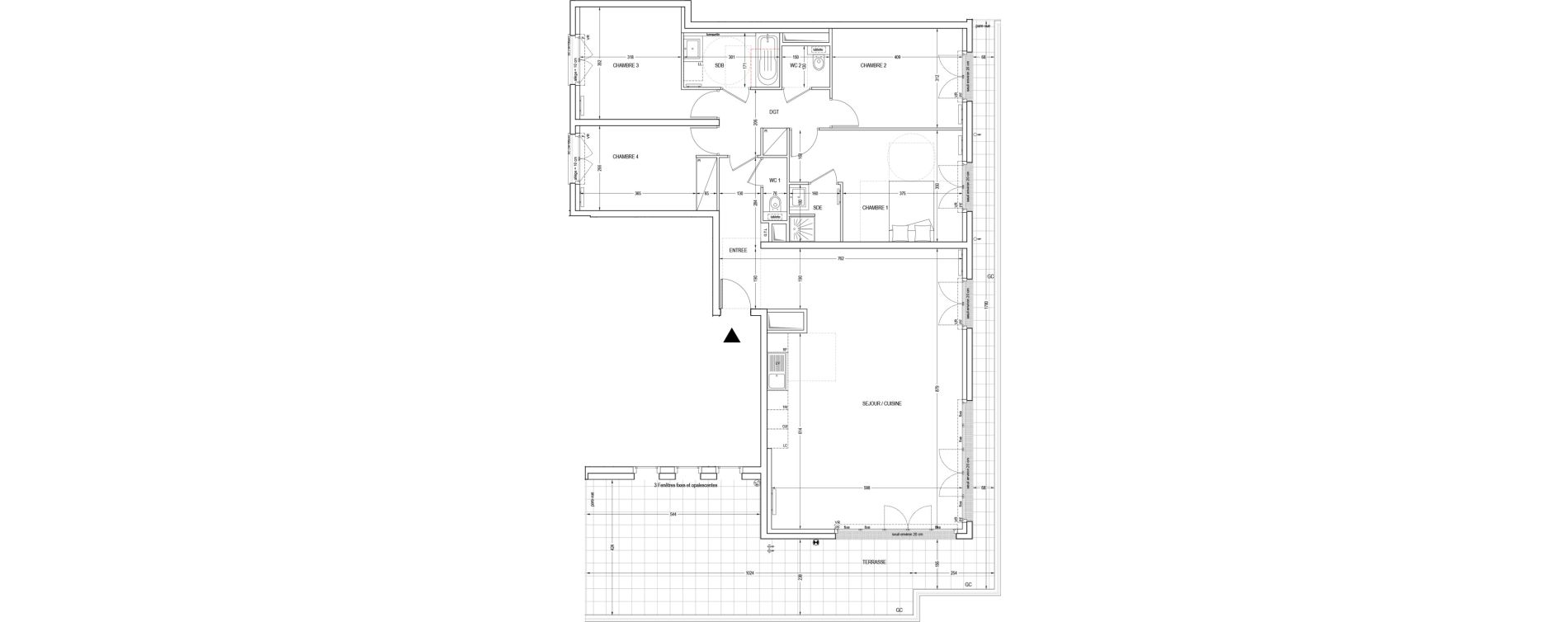 Appartement T5 de 128,71 m2 &agrave; Clichy Entr&eacute;e de ville