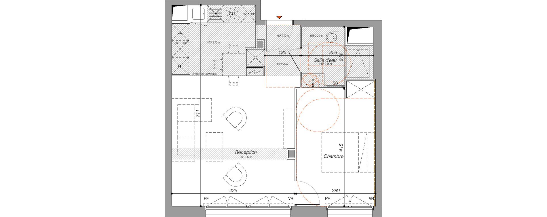 Appartement T2 de 45,80 m2 &agrave; Clichy Centre