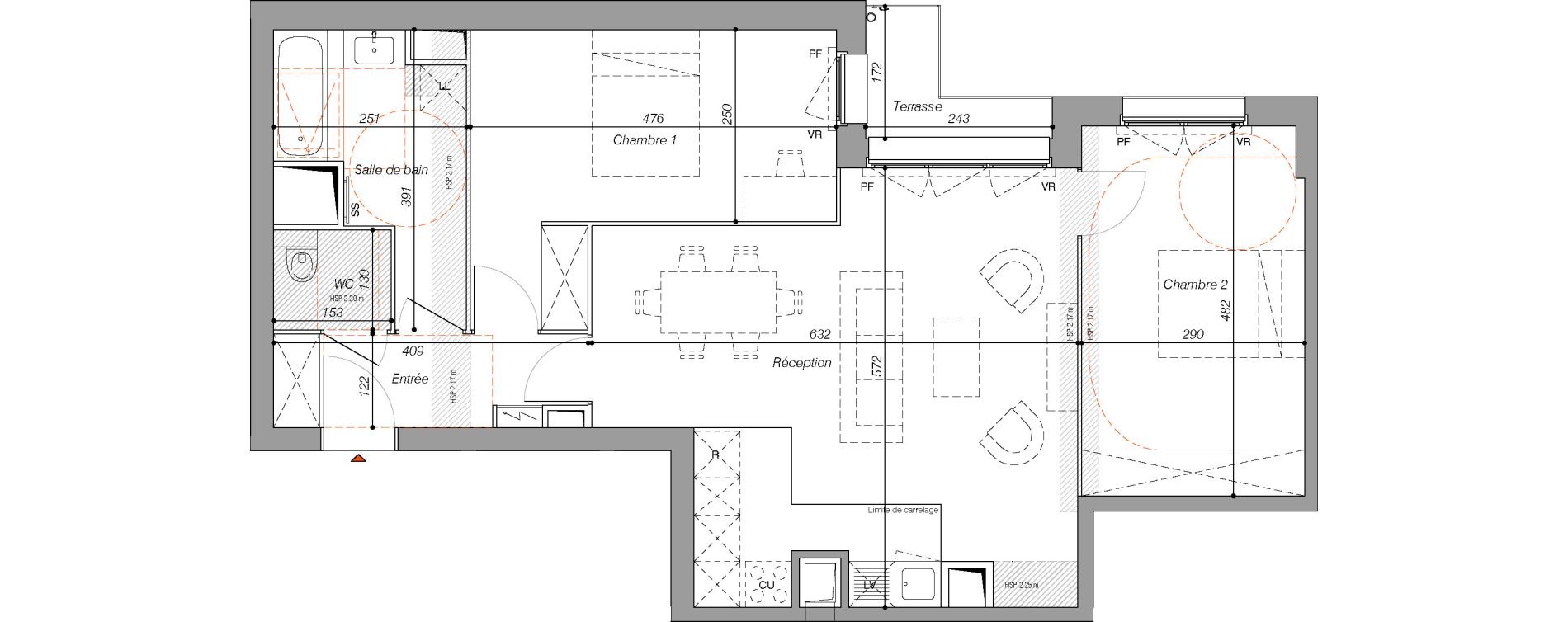 Appartement T3 de 70,70 m2 &agrave; Clichy Centre