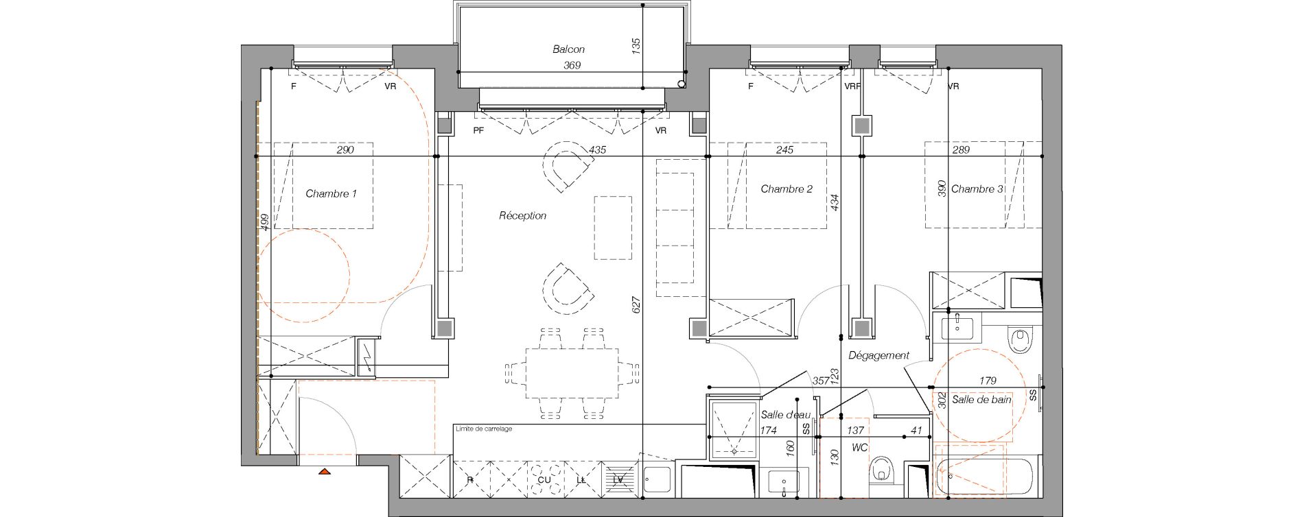 Appartement T4 de 80,30 m2 &agrave; Clichy Centre