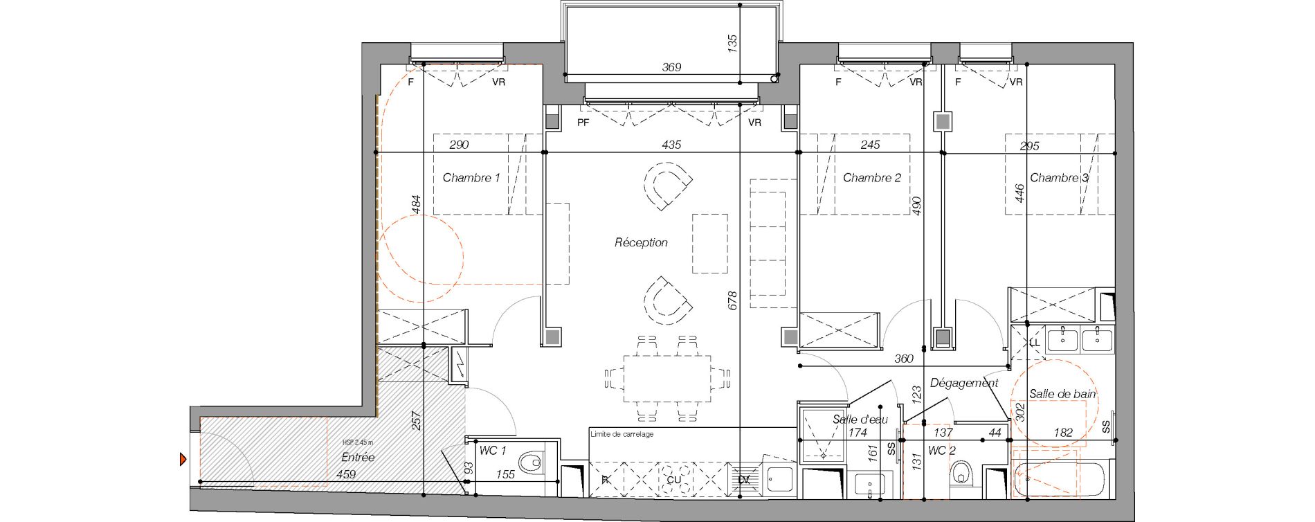 Appartement T4 de 92,90 m2 &agrave; Clichy Centre