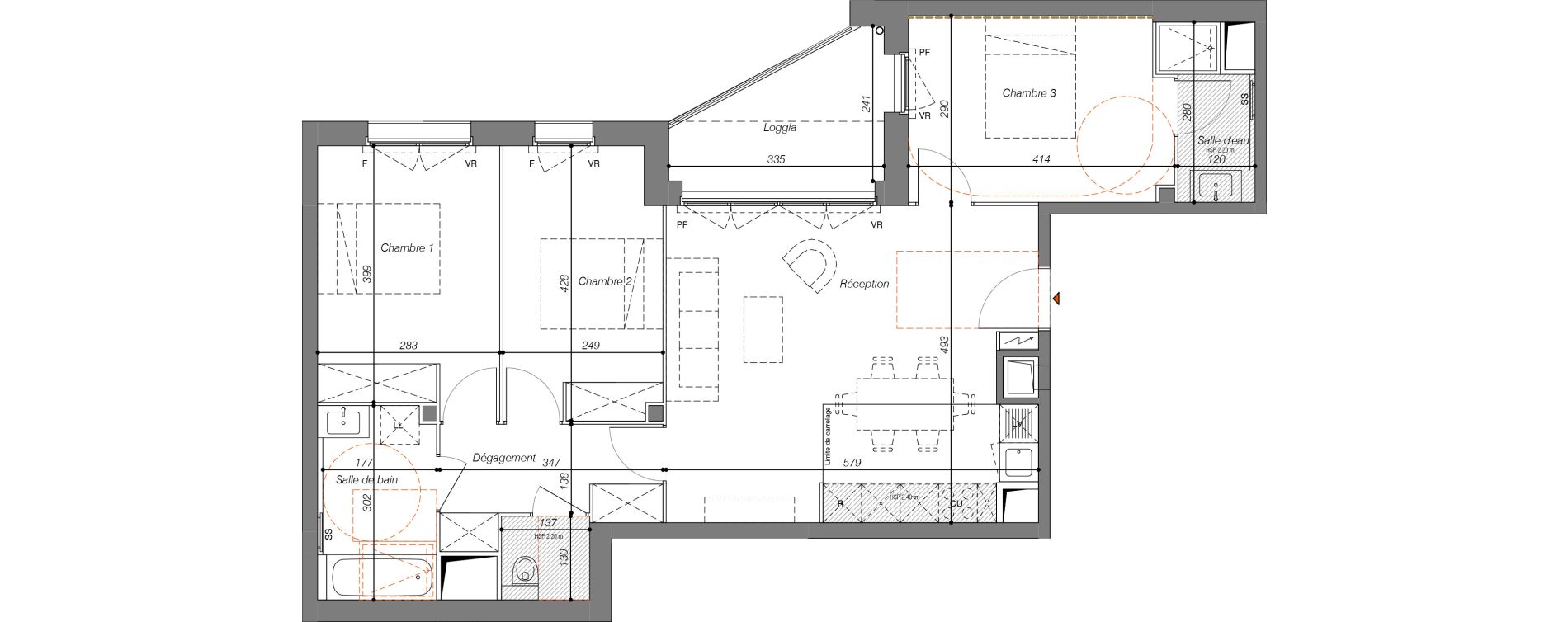Appartement T4 de 76,80 m2 &agrave; Clichy Centre
