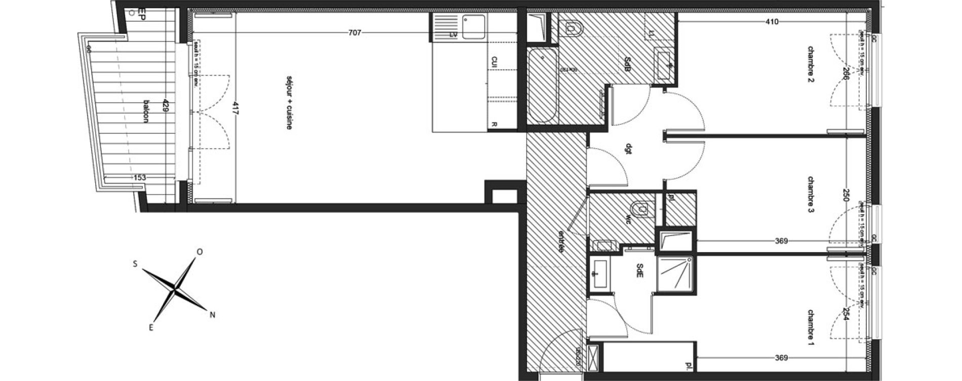 Appartement T4 de 83,56 m2 &agrave; Clichy Mairie de clichy
