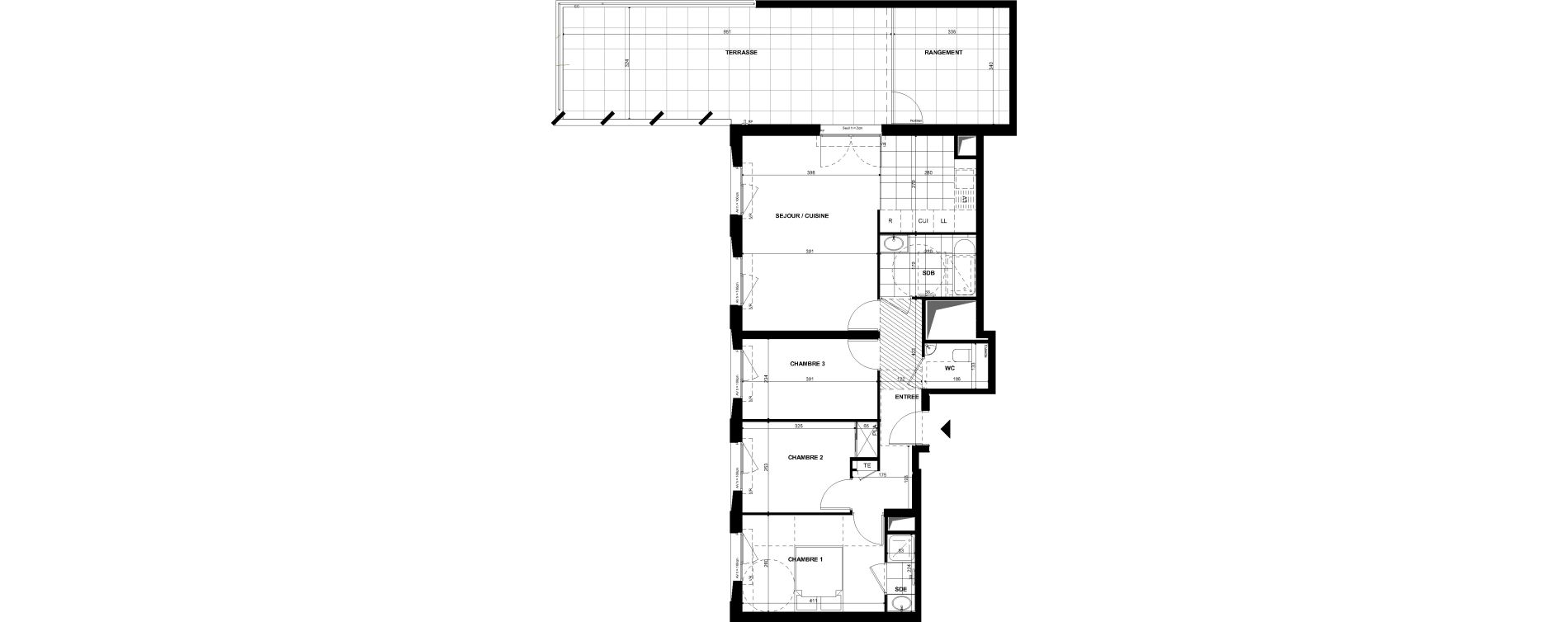 Appartement T4 de 76,70 m2 &agrave; Clichy Bac d'asni&egrave;res